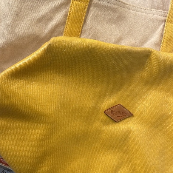 MZ Wallace Yellow and Cream Tote Bag with Spacious Design - Picture 14 of 14